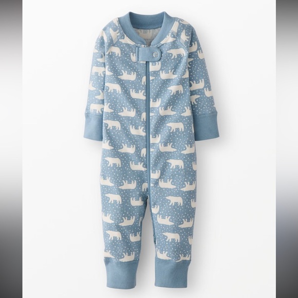 Hanna Andersson Other - Hanna Andersson Light Blue Polar Bear Zip Pajamas